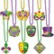 18pcs Mardi Gras Carnival Bead Pendant Necklace for Party Costume Accessories Party